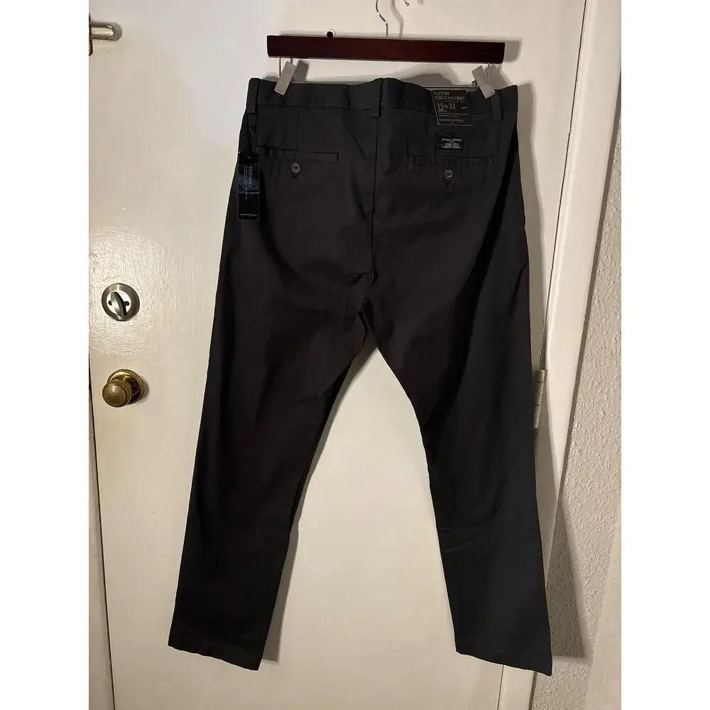 Banana Republic Men's Fulton Grey Skinny Fit Cotton Chino Pant 35x32 NEW Preppy